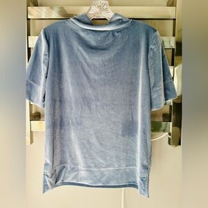 Anthropologie silver blue top